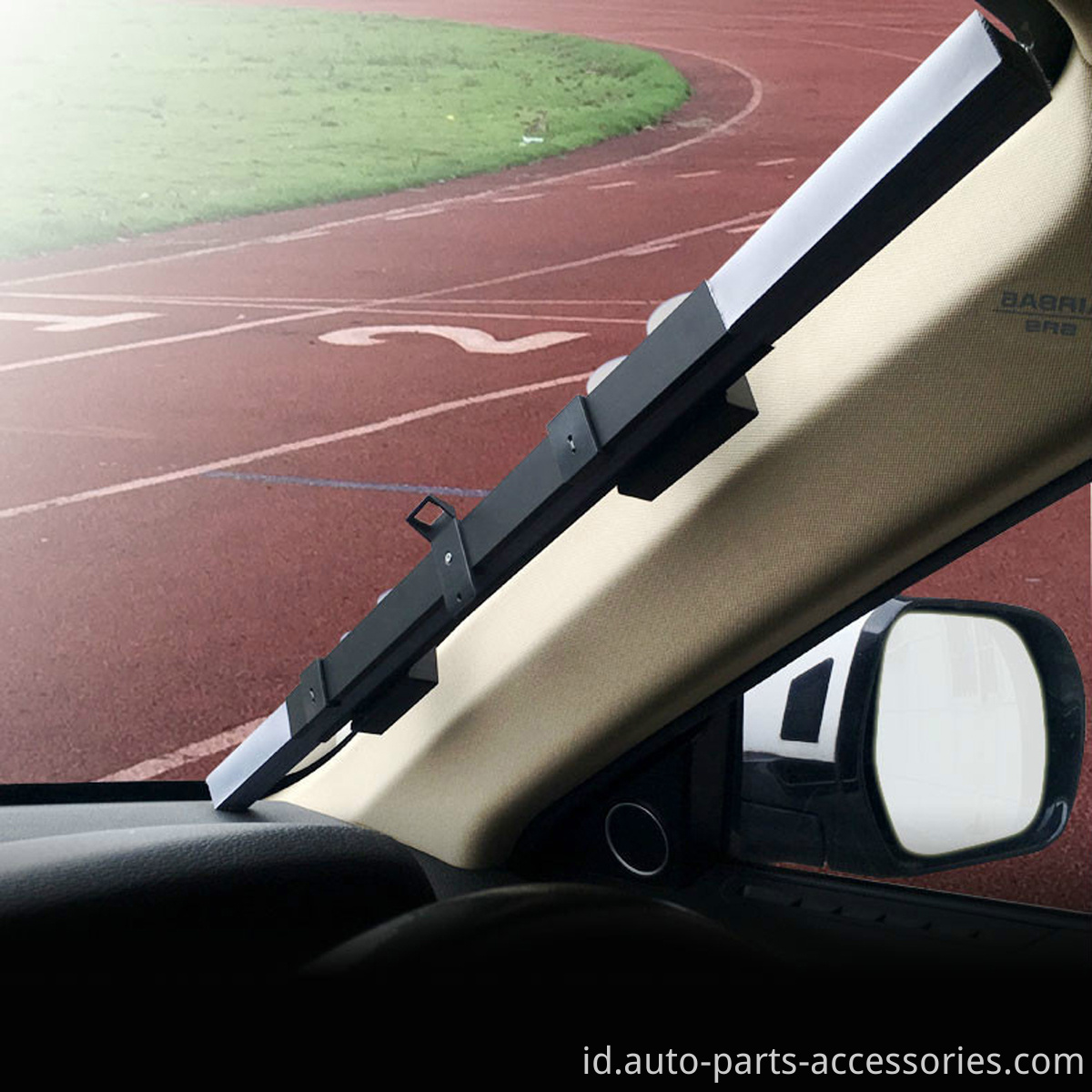 Pencetakan Kaca Depan Kustom Retractable Auto Instal Sunshade Mobil Nirkabel Untuk Jendela Depan